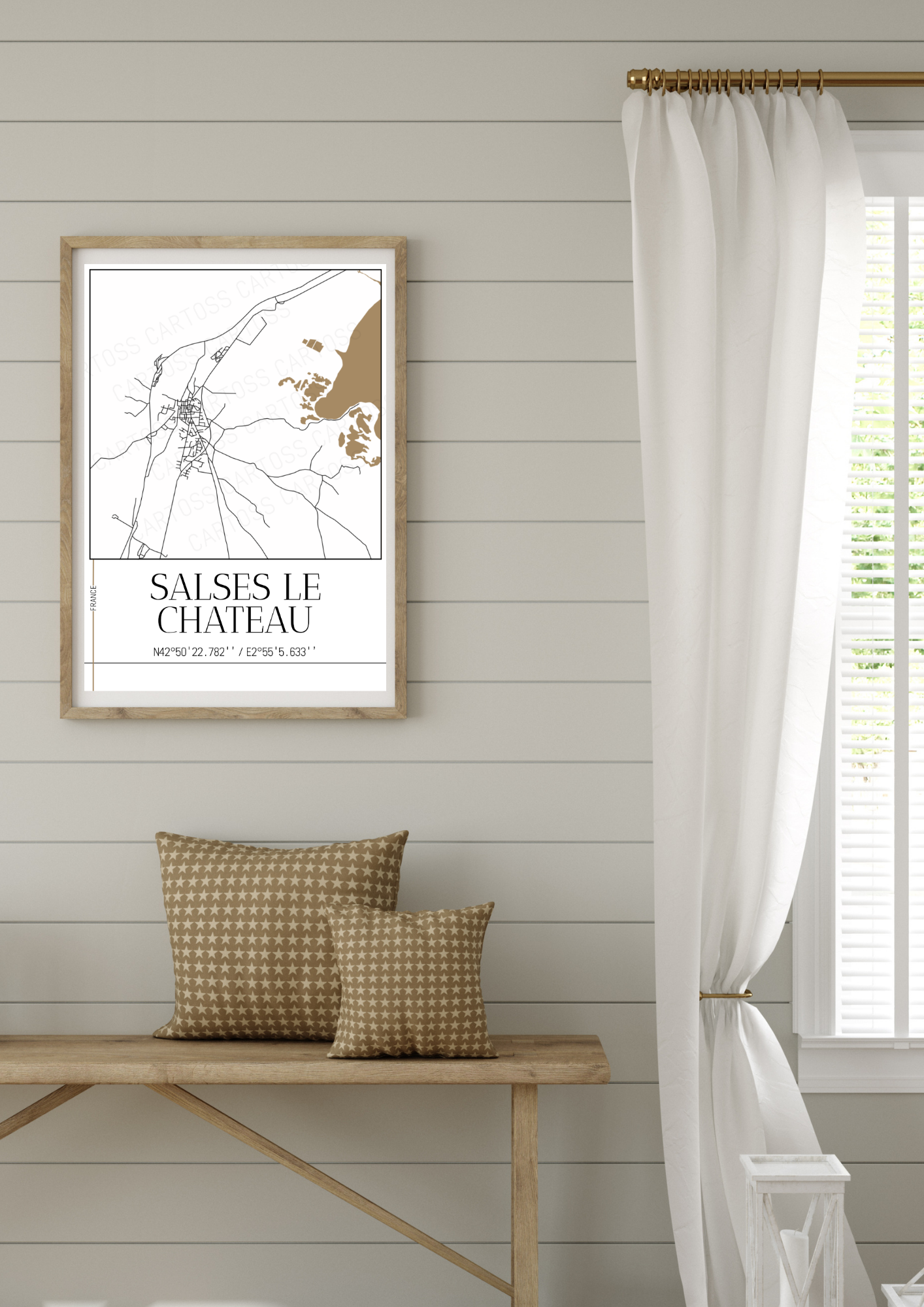 Affiche Salses-Le-Château minimaliste