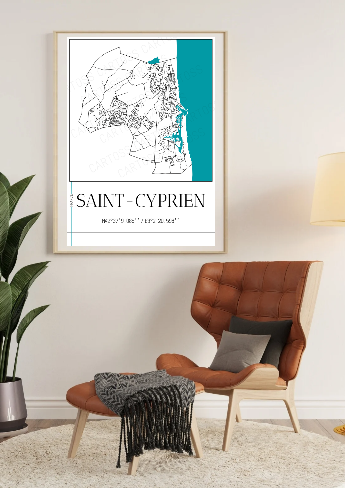 Affiche Saint-Cyprien minimaliste