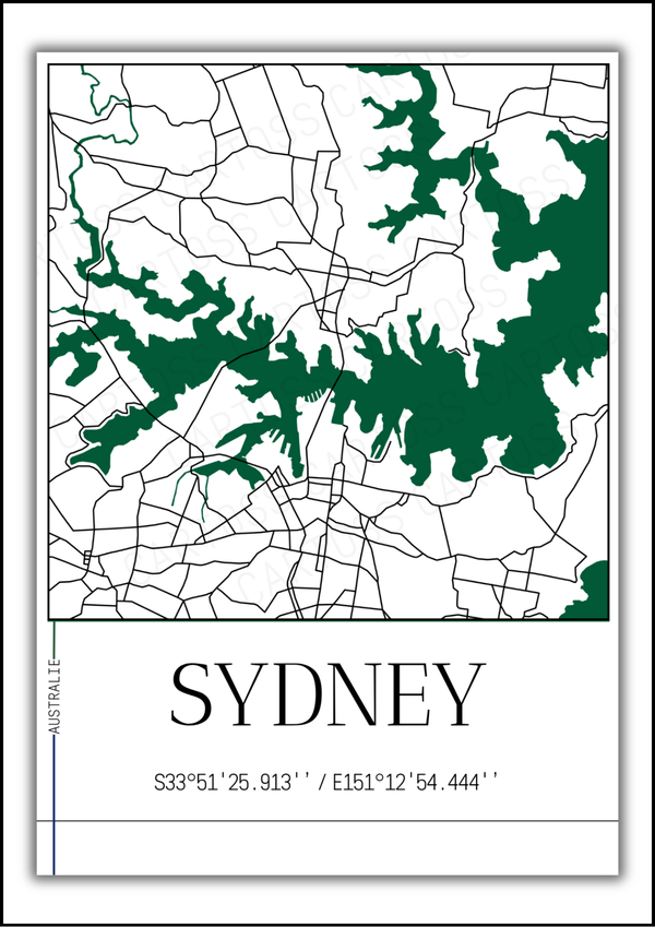 Affiche Sydney minimaliste