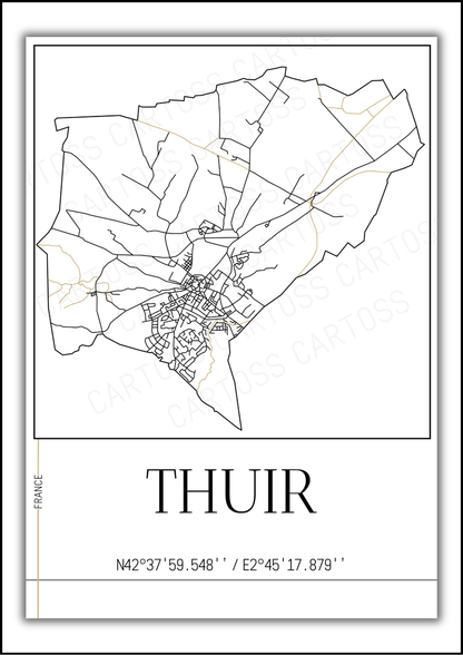 Affiche Thuir minimaliste