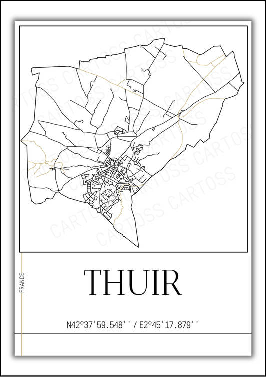 Affiche Thuir minimaliste