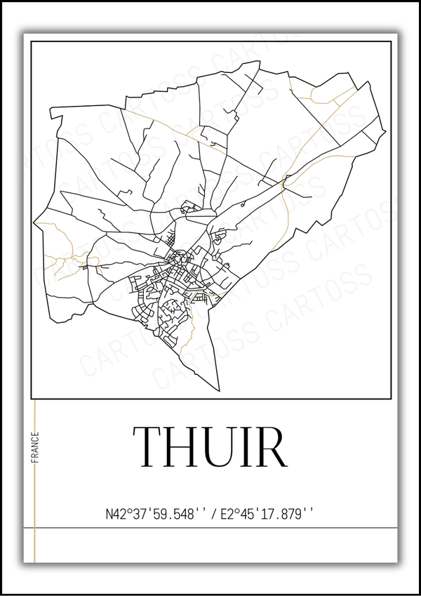 Affiche Thuir minimaliste