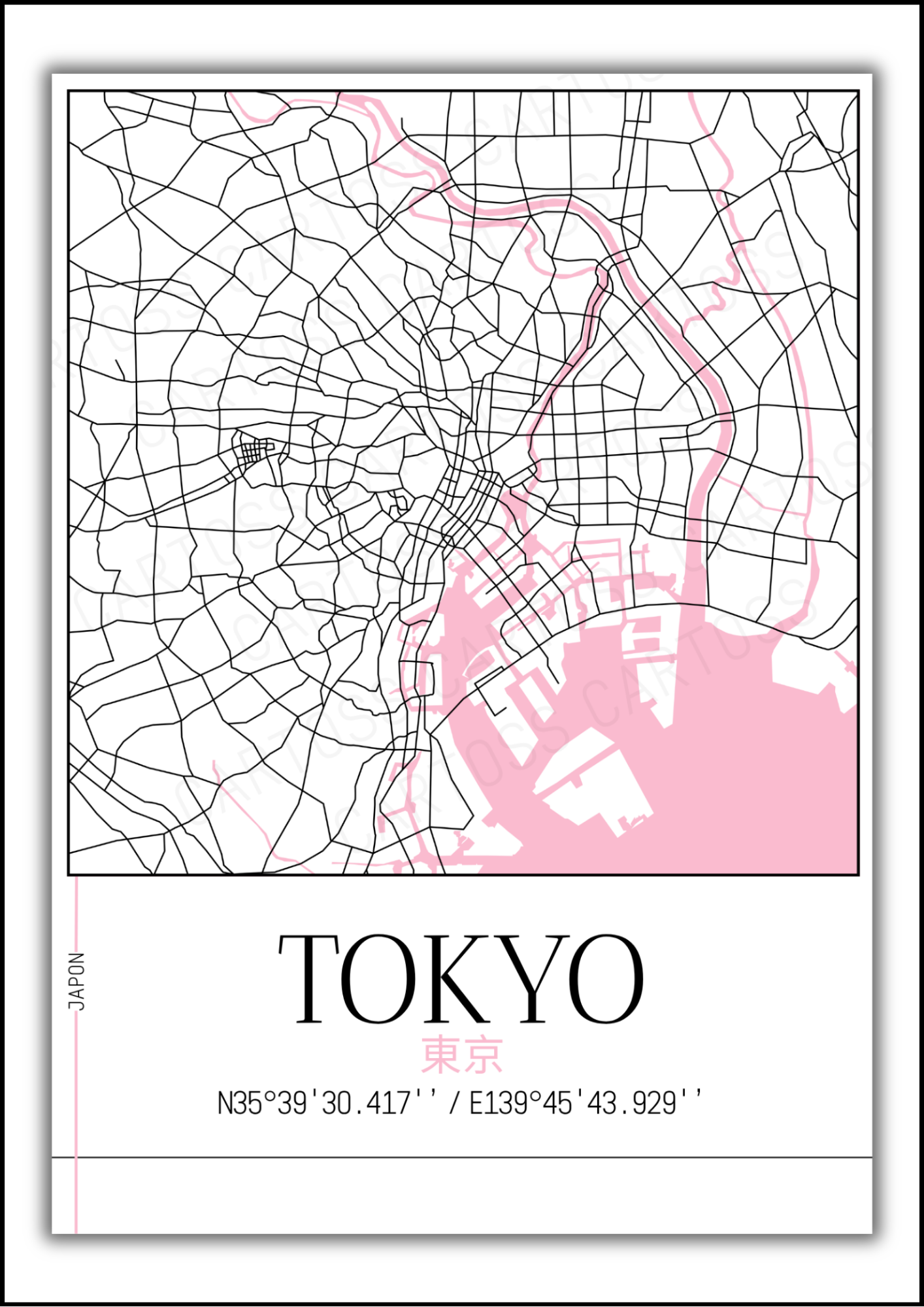 Affiche Tokyo minimaliste
