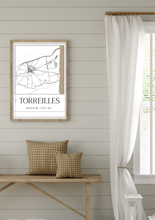 Affiche Torreilles minimaliste