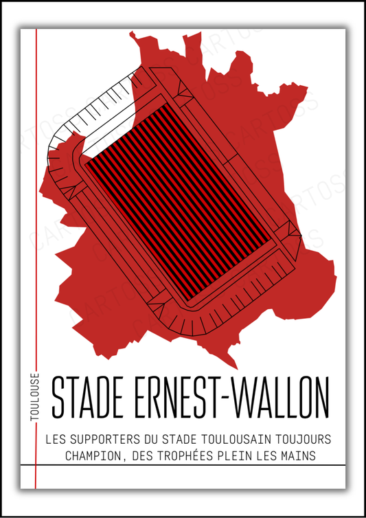 Affiche Stade Ernest-Wallon – Stade Toulousain | Cartoss Design