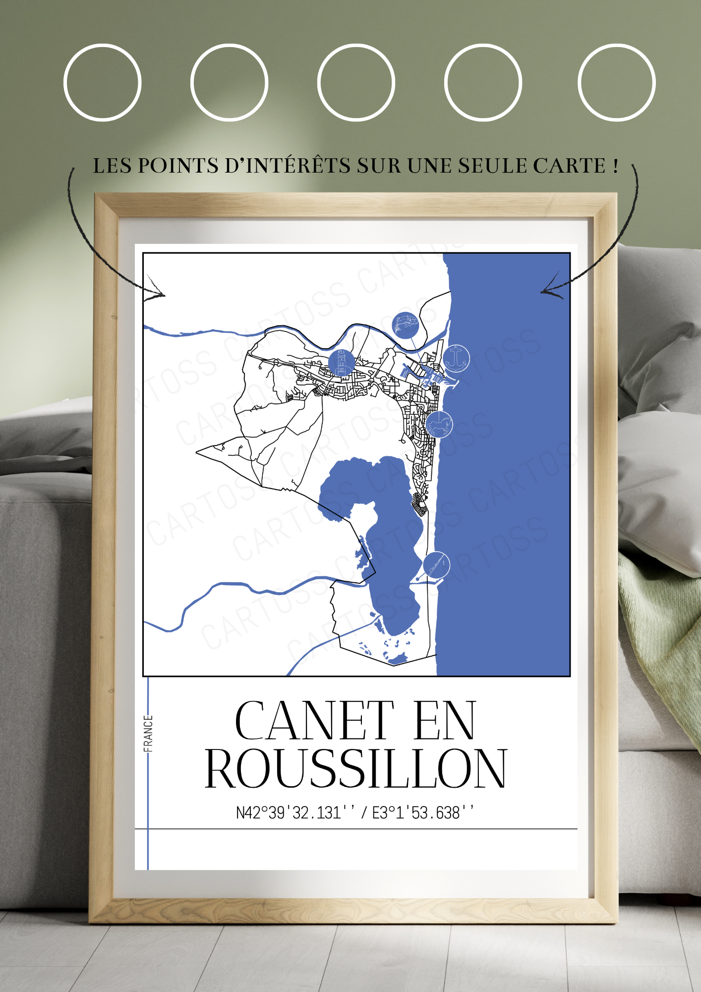 Affiche Canet-En-roussillon minimaliste