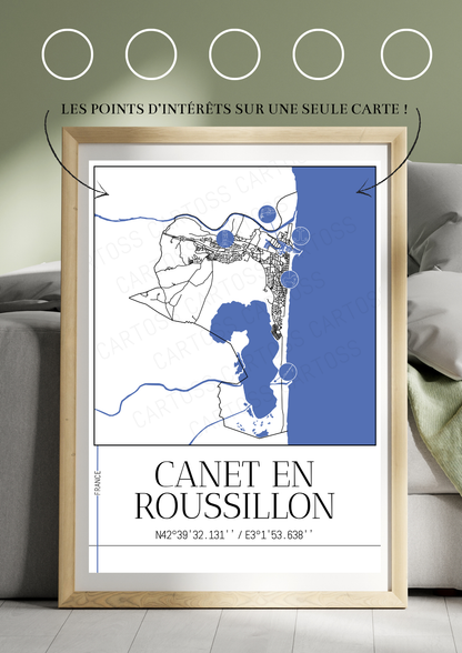 Affiche Canet-En-roussillon minimaliste