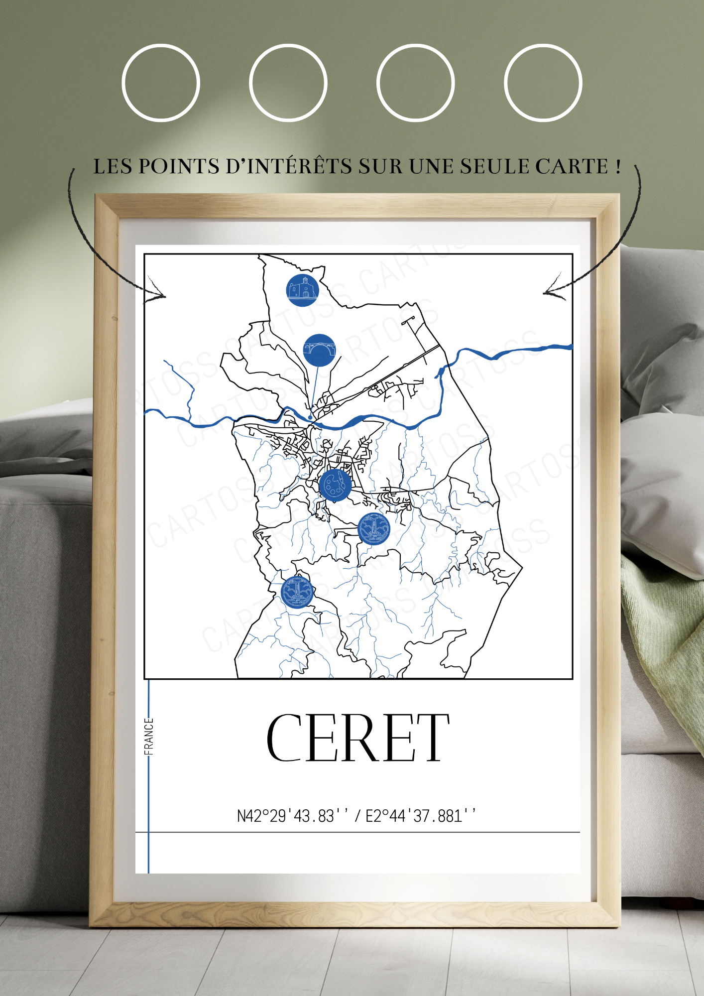 Affiche Céret minimaliste