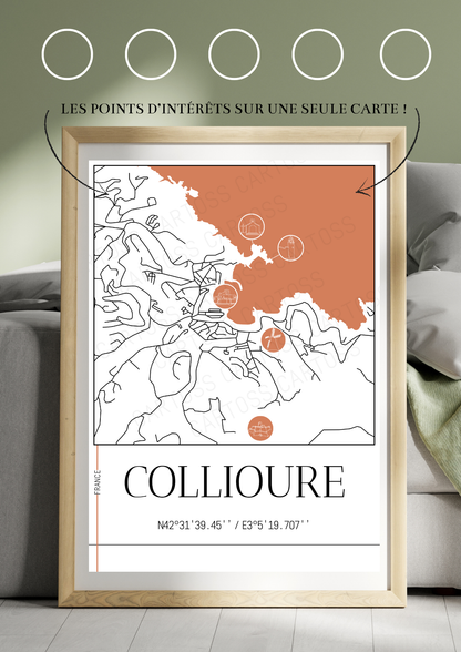 Affiche Collioure minimaliste
