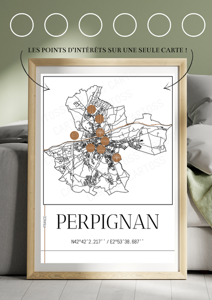 Affiche Perpignan minimaliste