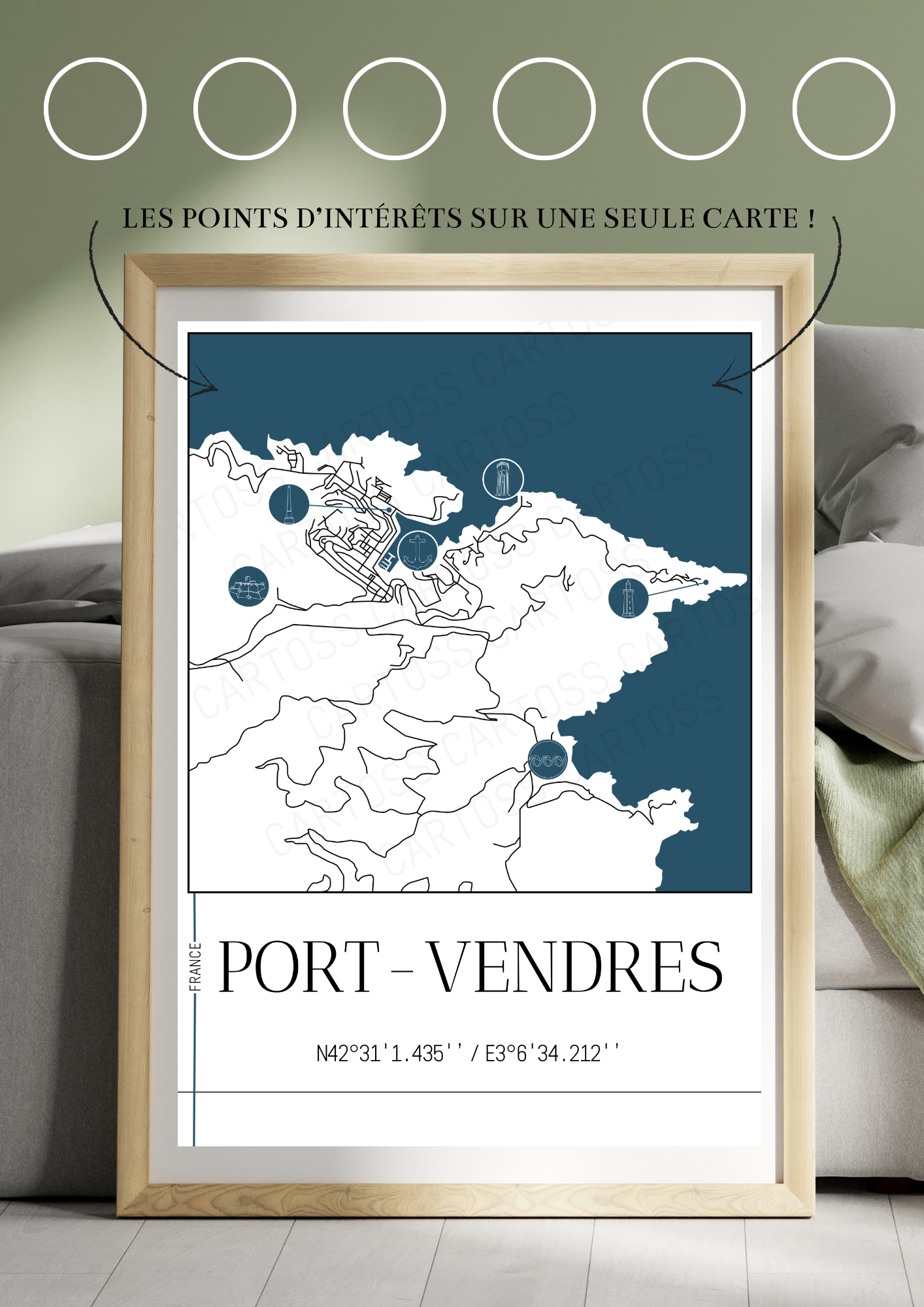 Affiche Port-Vendres minimaliste