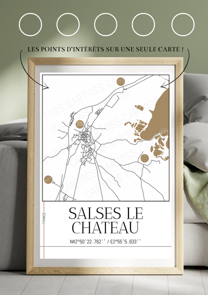 Affiche Salses-Le-Château minimaliste