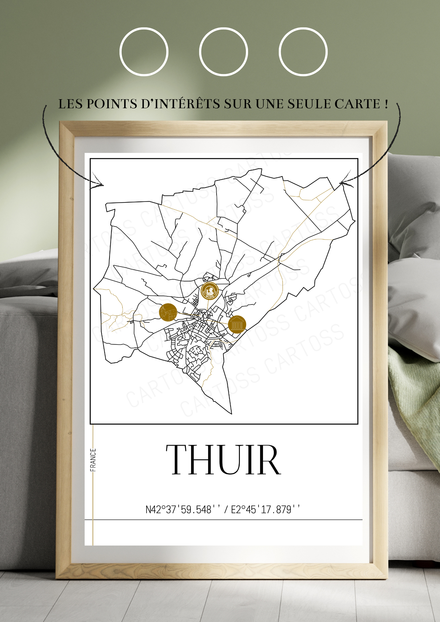 Affiche Thuir minimaliste