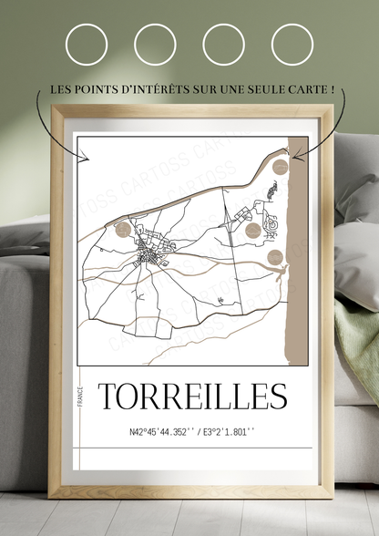 Affiche Torreilles minimaliste