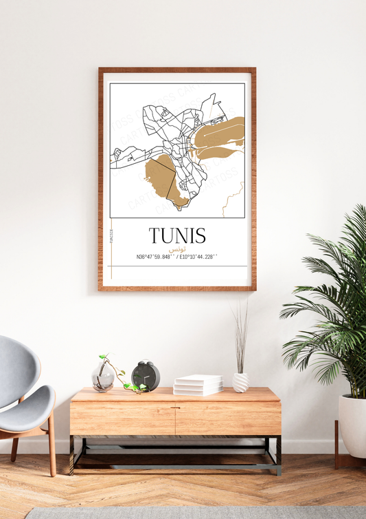 Affiche Tunis minimaliste