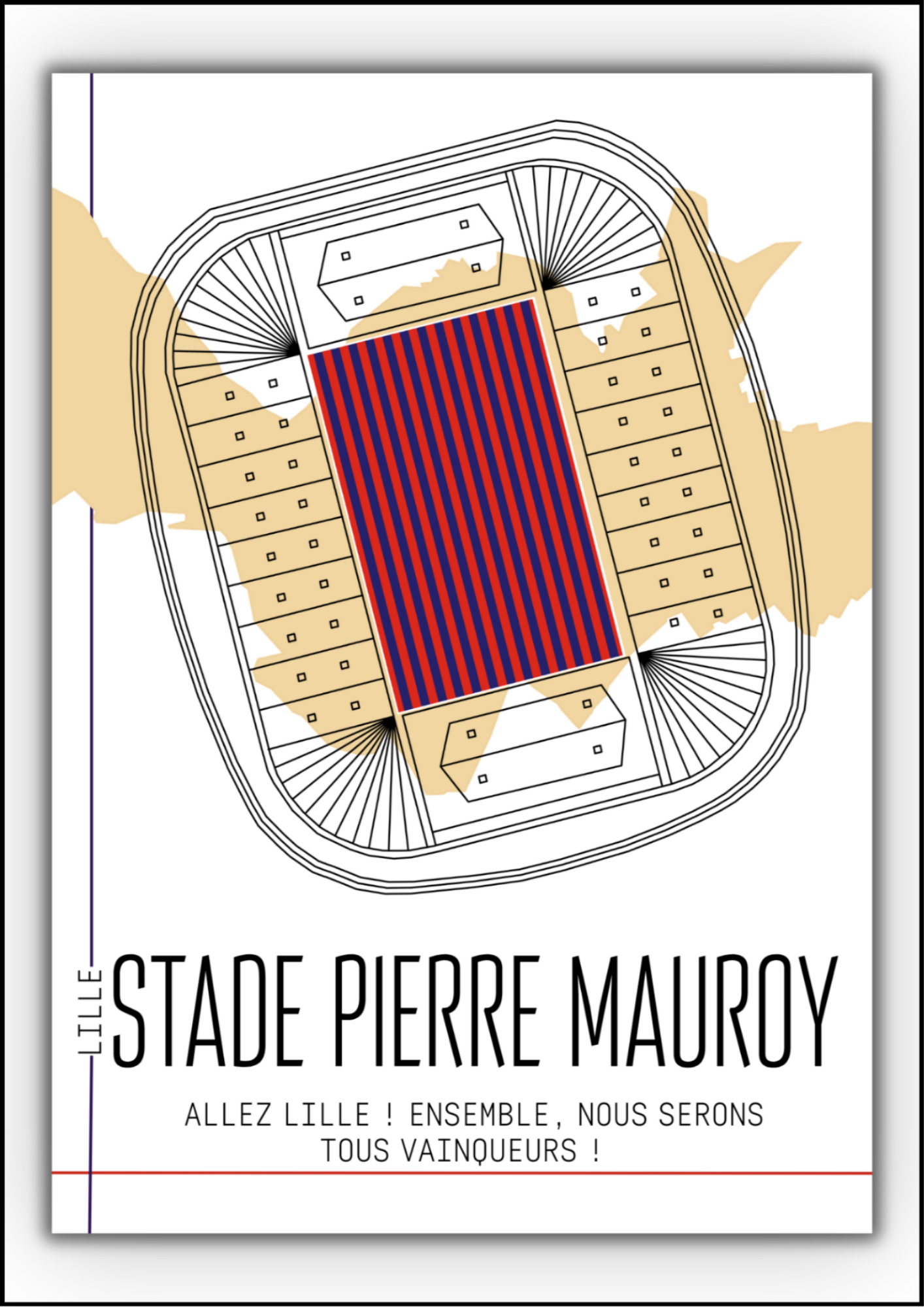 Affiche Stade Pierre Mauroy LOSC